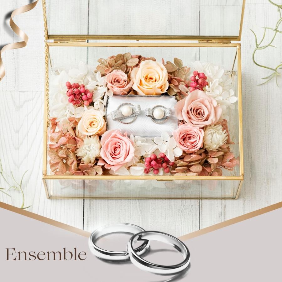 プリザーブドフラワー ギフト 花 アンサンブル リングピロー ボックス