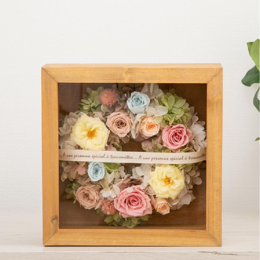 プリザーブドフラワーとリース素材29点セット プリザーブドフラワー ギフト 花 フレームリース フレーム 開店祝い