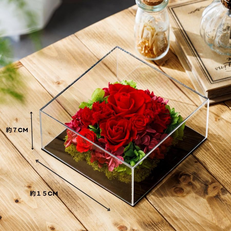 母の日 花 開店祝い プリザーブドフラワー ギフト ボックス アクリル