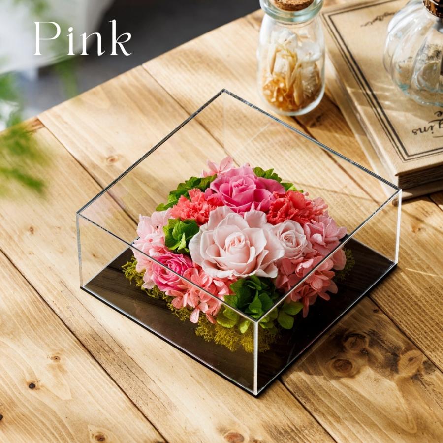 母の日 花 開店祝い プリザーブドフラワー ギフト ボックス アクリル