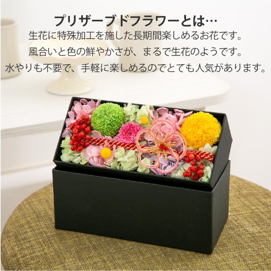 プリザーブドフラワー ギフト 花 和風 花便り ボックス 開店祝い 誕生