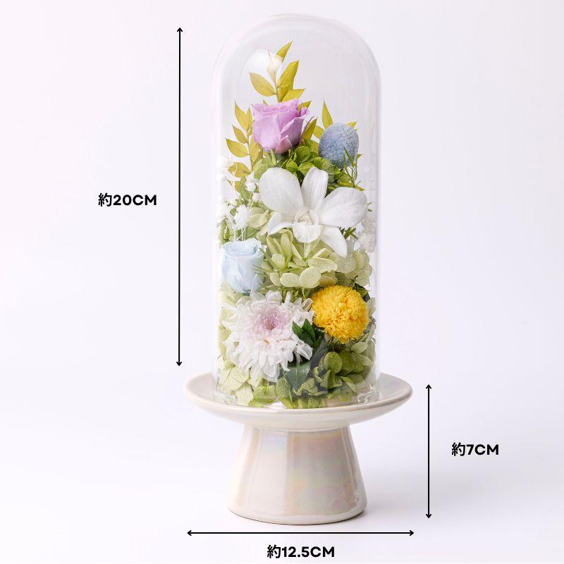 ガラスドーム一対仏花プリザーブドフラワーお手入れ不要 楽天市場】【プリザーブドフラワー仏花 全3種】 ガラスケース