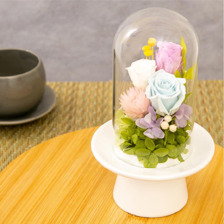 プリザーブドフラワー Ruplan（ルプラン）仏花 ラルム ガラスドーム
