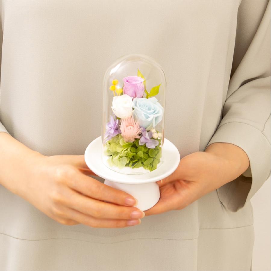 プリザーブドフラワー Ruplan（ルプラン）仏花 ラルム ガラスドーム
