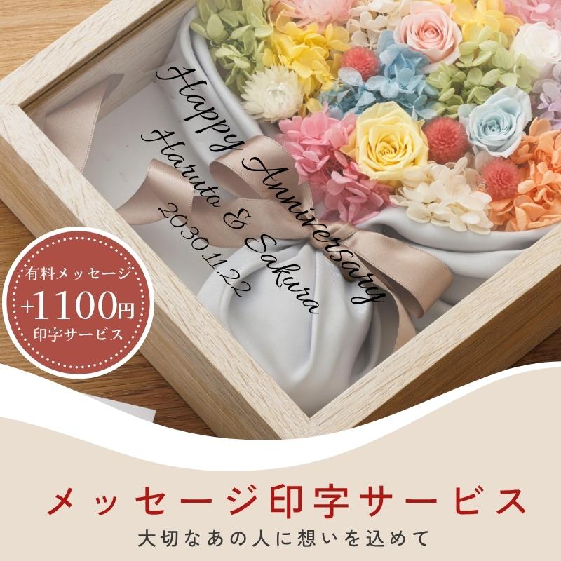 開店祝い プリザーブドフラワー ギフト 名入れ 花束 額縁 壁掛け ル