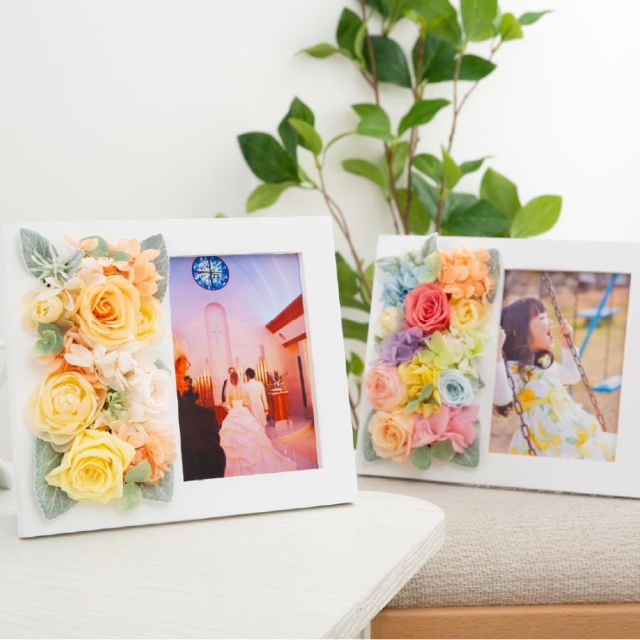 母の日 花 プリザーブドフラワー ギフト 写真立て ナチュラル フォト