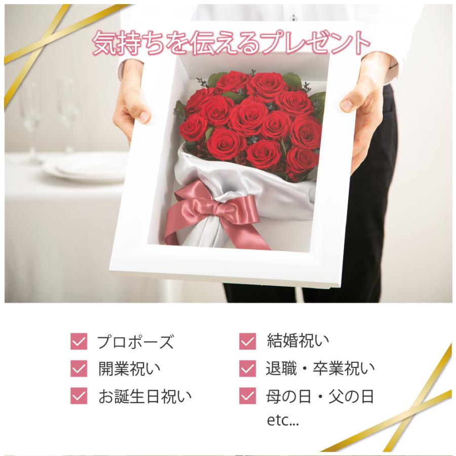 プリザーブドフラワー ギフト 花 ローズフレームブーケ 花束 ブーケ