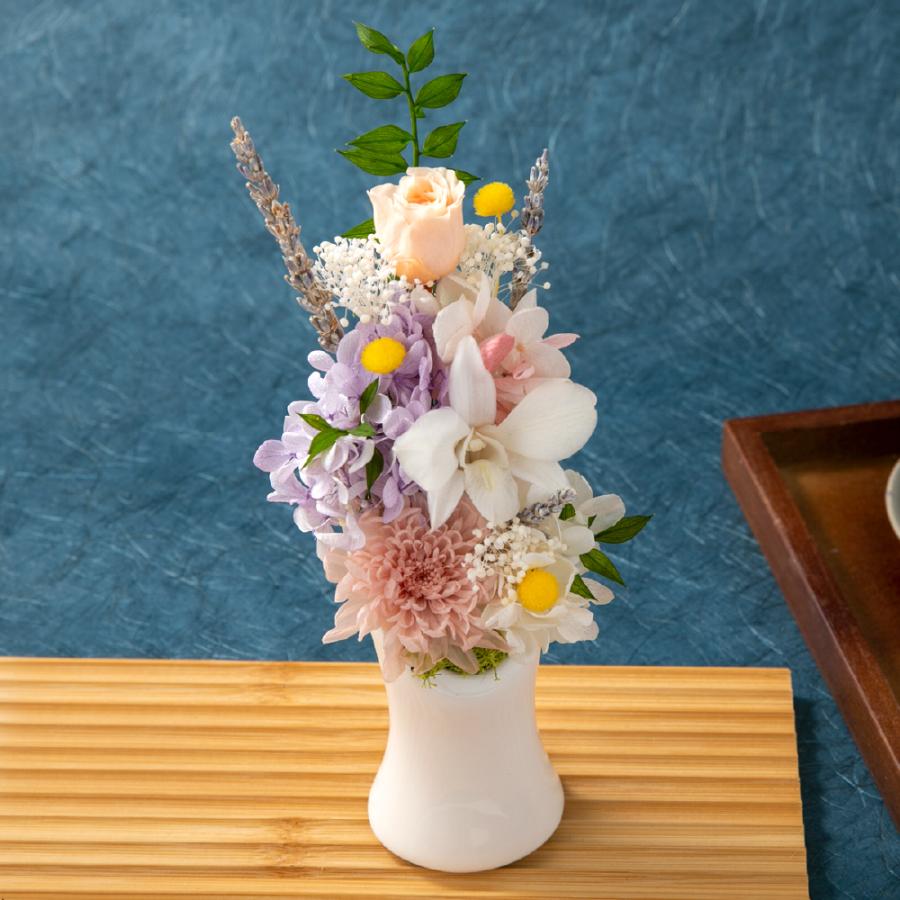 お供え 花 プリザーブドフラワー 仏花 紬 供花 仏壇用 祭壇 一周忌 三