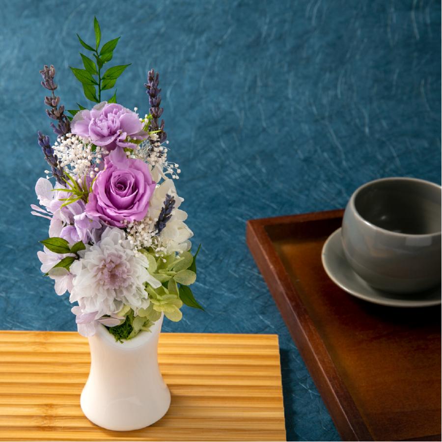 お供え 花 プリザーブドフラワー 仏花 紬 供花 仏壇用 祭壇 一周忌 三