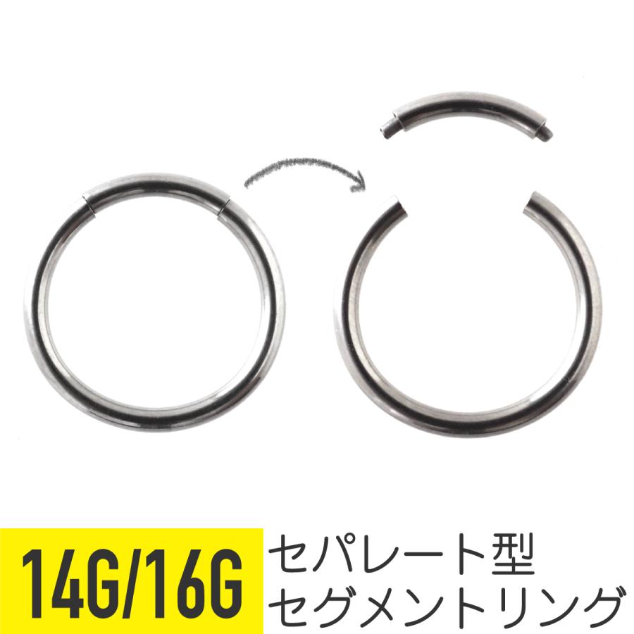 軟骨 ピアス ボディピアス 16g 14g 金属アレルギー対応 最大90 オフ ファーストピアス ブラック 工具が必要です セグメントリング シルバー