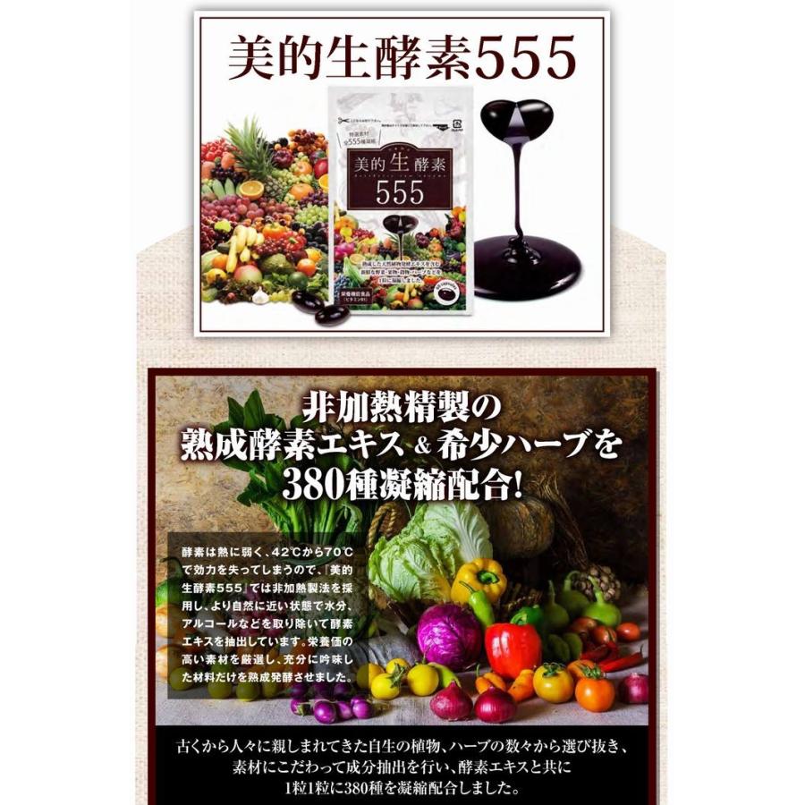 慶次「新品・未開封」美的生酵素555 30日分(60カプセル)×５袋 美的生酵素プレミアム ×超お得6袋 《60カプセル 美的生酵素555が