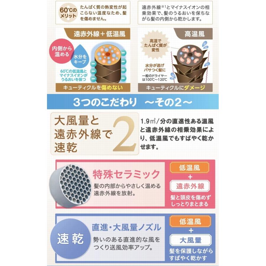 新 電磁波低減ヘアードライヤー ホワイト ZD-750w《低電磁波、遠赤外線