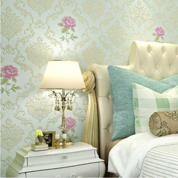 ３d 壁紙 Diy 53 1000cm 花柄 ダマスク 吸音 Diy 不織布 カビ対策 防水 防水