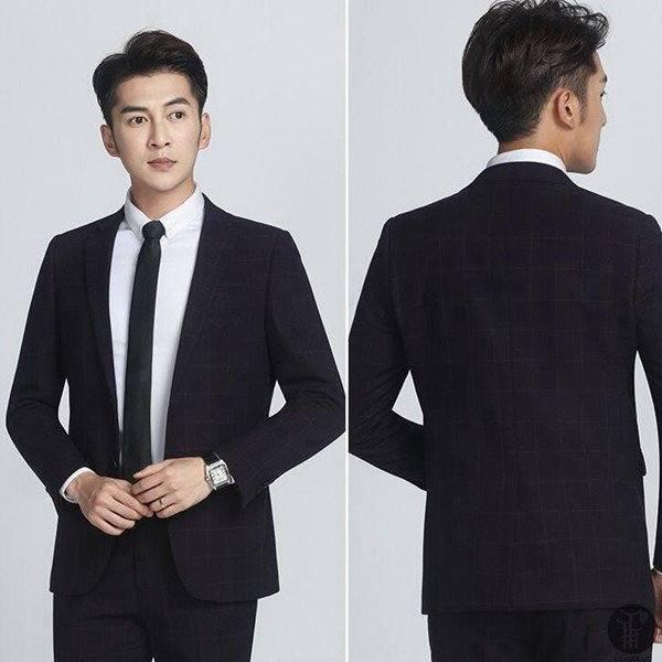 セットアップ メンズ 上下セット スーツ 2つボタン テーラード チェック柄 ジャケット パンツ スラックス フォーマル クリスマスファッション