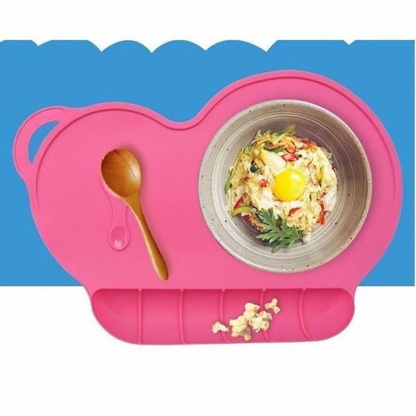 シリコンランチョンマット お食事マット テーブルマット 食べこぼし 独特な店 キャッチ ポケット 子供用 洗える二点 Baby こども用 キッズ ベビー用 ベビー