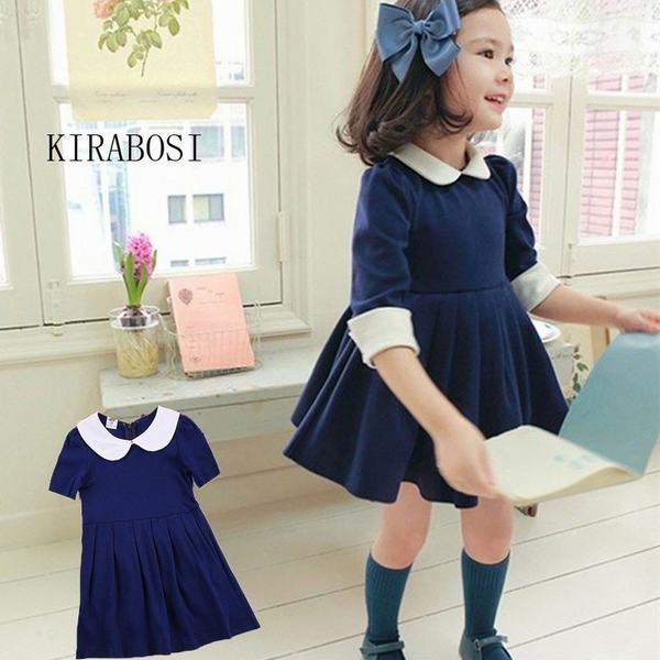 子供 ワンピース 長袖 韓国子供服 フォーマル ワンピース キッズ ワンピースドレス 女の子 可愛いドレス 襟付き 入学式 こどもの日 Ekrgsgxcbg 子ども服 シューズ Fluorinet Com