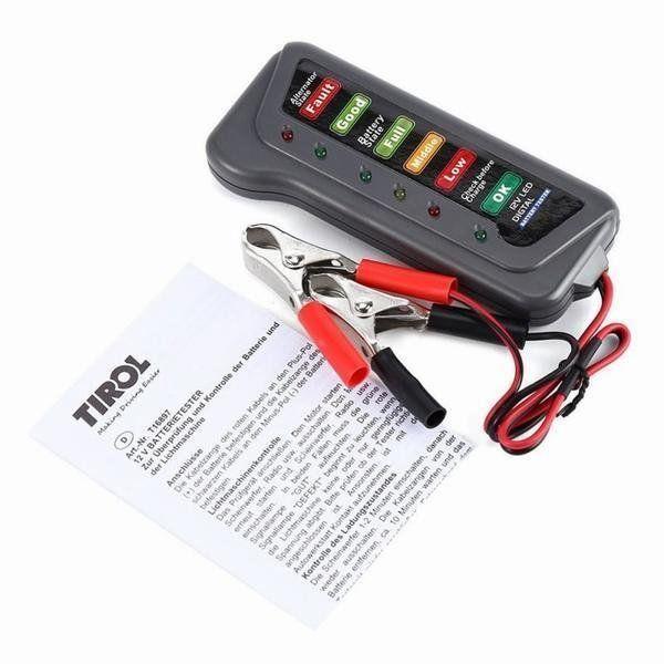 12v 6led バッテリー テスター 車 バイク オルタネーター チェッカー 診断 充電 車用品 車載 激安の