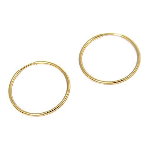 Sale 103 Off 18金 フープピアス パイプフープピアス K18 18kイエローゴールド 太さ1 0mm 直径mm シームレス 輪っか リング 差し込み 男女兼用 1ペア販売