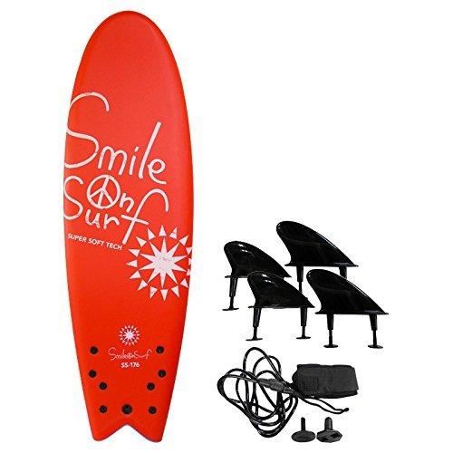 SURPATH 高質 TRADING サーパストレーディング Smile On レッド 80%OFF ソフトボード Surf 176cm