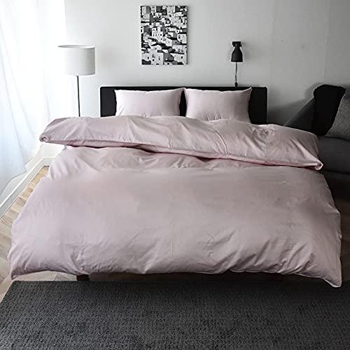 布団カバー4点セット (キングサイズ グレイッシュピンク) 布団カバー