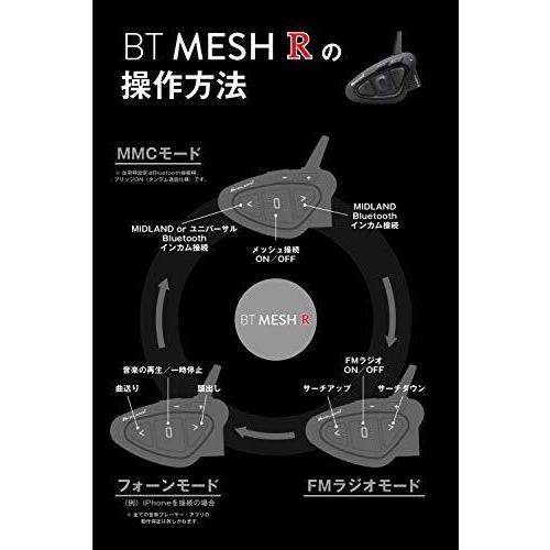 クリアランス廉価 MIDLAND BT MESH R シングル C1412.12 バイク用
