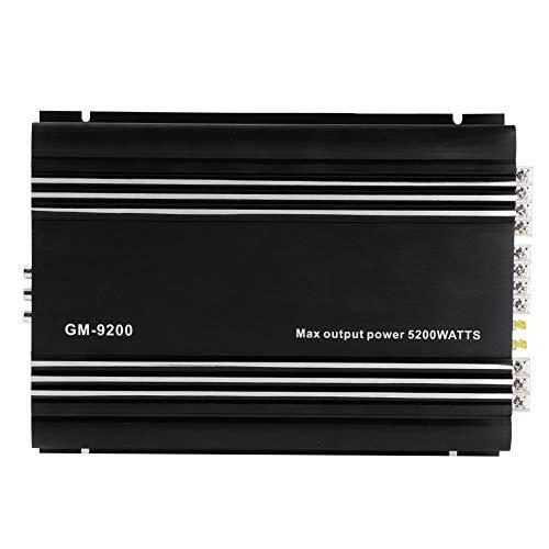 Kimiss 12v 50w車用アンプ 4チャンネルアルミ合金オーディオパワーアンプオートカーhifiステレオアンプ ブラック