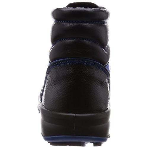 [シモン] 安全靴 中編上 JIS規格 耐滑 耐油 革製 ハイカット ライト SL22 黒/ブルー 25.5 cm 3E - 2