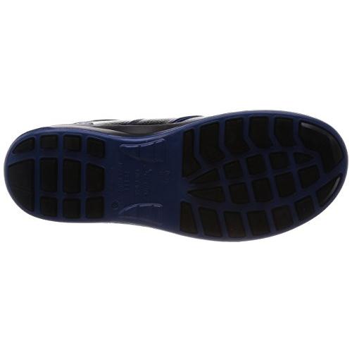 [シモン] 安全靴 中編上 JIS規格 耐滑 耐油 革製 ハイカット ライト SL22 黒/ブルー 25.5 cm 3E - 3