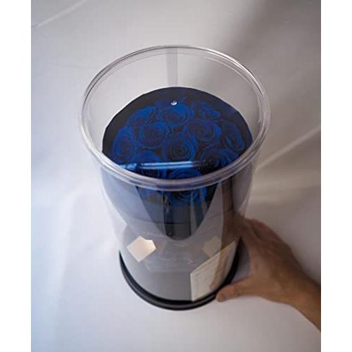 プリザーブドフラワー ダーズンローズ12本 枯れない花 濃い青ディープブルーのバラ置ける花束 青い メルカリ