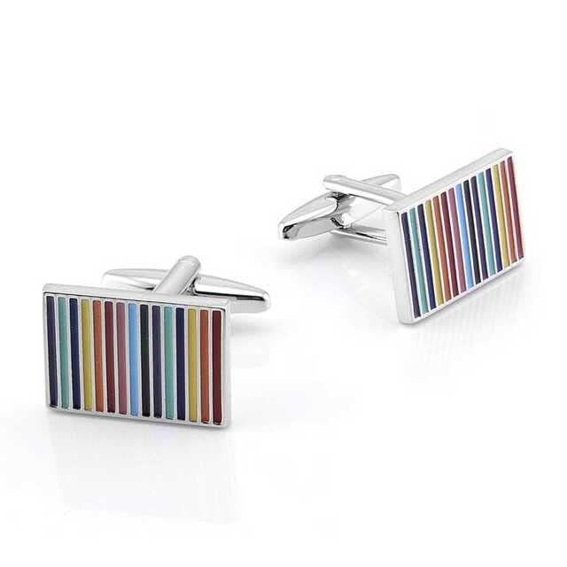 日本最級 カフスボタン ストライプ マルチカラー カフスリンクス タイピン ネクタイ カフス Michiganestateplanning Com