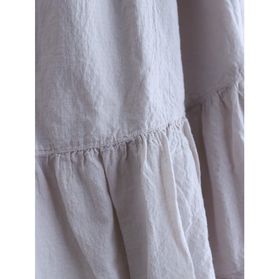 Gauze# " FRANCOIS FRILL SKIRT ( Grayish White / Black ) "｜rurublue｜14