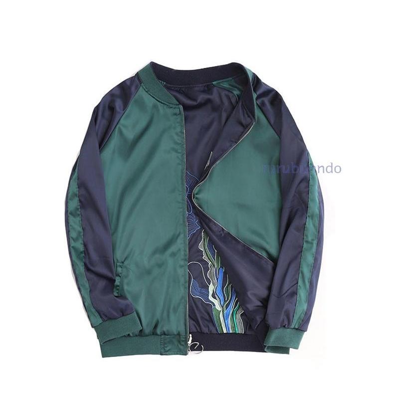 メンズリバーシブル刺繍スカジャンレディース19秋服アウター春秋ジャケットオシャレ ミリタリー コート 2way アウターリバーシブル カップル zcb ルルランド 通販 Yahoo ショッピング