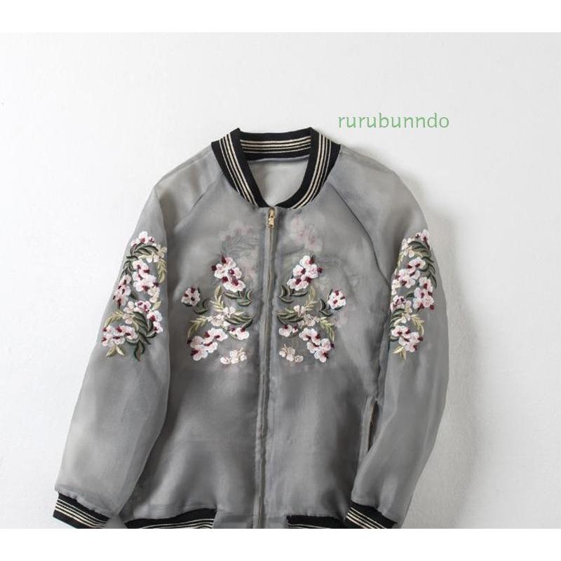 刺繍ジャケットレディーススカジャンジャンバー ゆったりショットアウタージャケット オシャレ コート 2way アウター 可愛い 日焼け止め cbx ルルランド 通販 Yahoo ショッピング