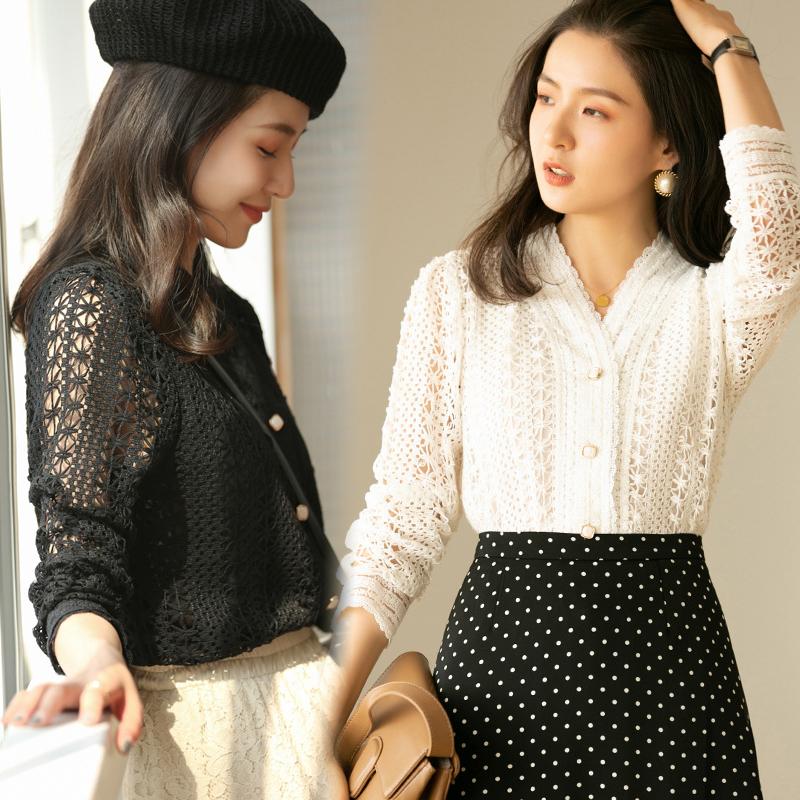 送料無料カーディガンレディース 秋服 レース カットソー レースインナー インナーウェア Vネックアウター 秋長袖総レースアウタートップス 透け感大人 nax ルルランド 通販 Yahoo ショッピング