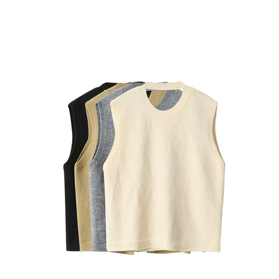 ニットベストレディースレイヤード春秋21新品トップス体型カバー トップスフロントタックニットオシャレ重ね着 伸縮 ゴム編み 春 30代 40代 ory ルルランド 通販 Yahoo ショッピング