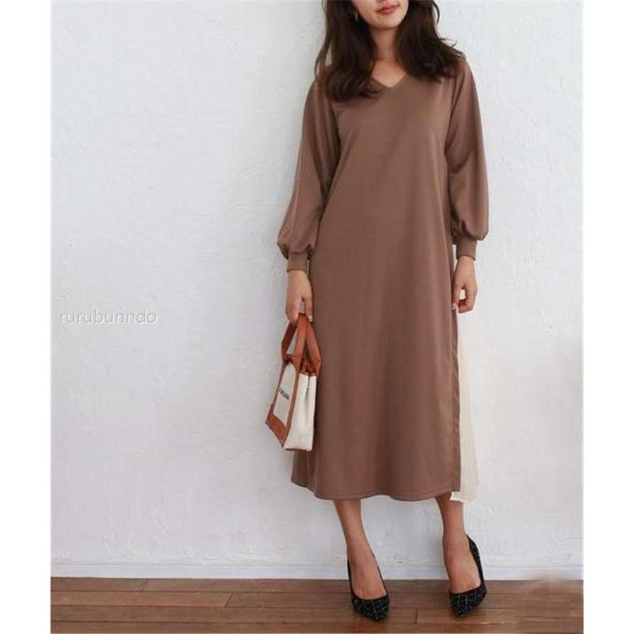 ゆったり ロングワンピースレディースミセスプリーツ春夏秋レディース服着痩せドレス痩せて見えるvネックひざ下丈 50代 40代 30代入学式入園式卒園式 btx ルルランド 通販 Yahoo ショッピング