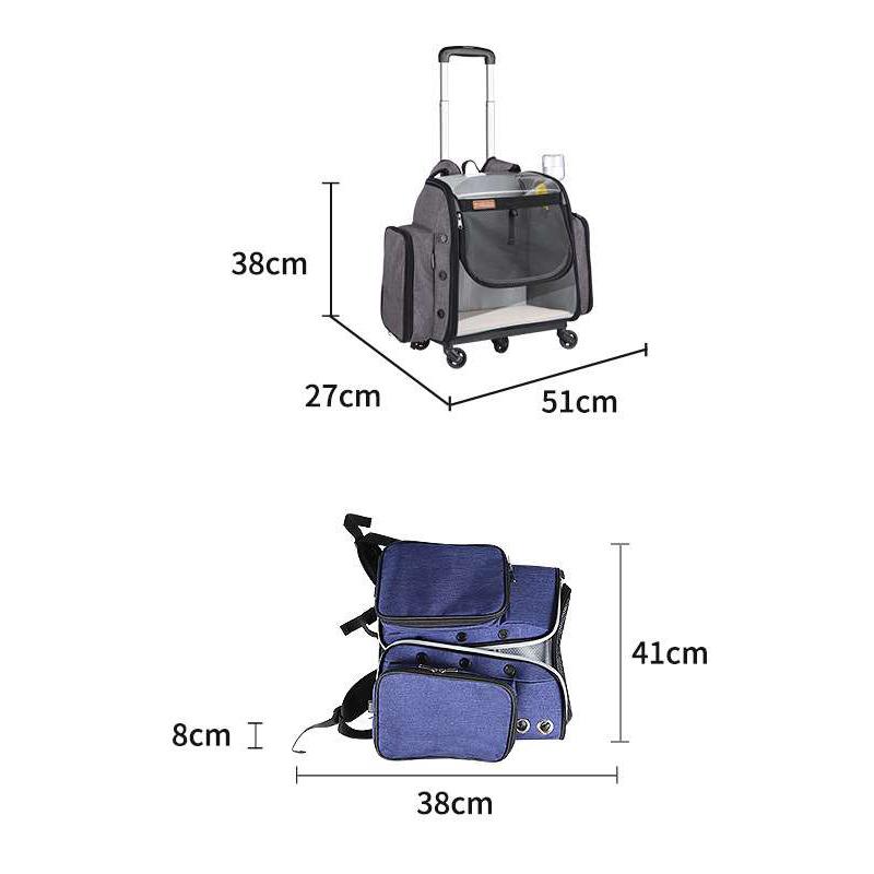 有名な ペットキャリー Lサイズ 折りたたみ バッグペットバッグ ペットリュックワンタッチ 装着 キャスター 付き お出かけトラベルキャリア犬 猫 小動物 超歓迎された