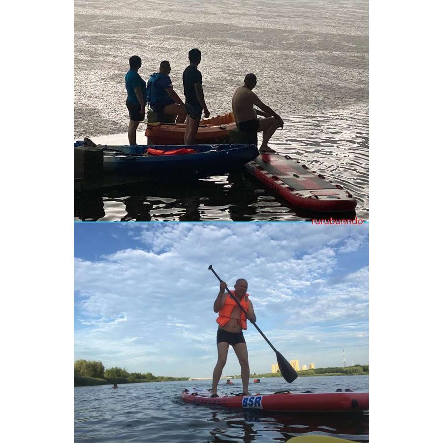 【最安値挑戦中】 SUP ボードスタンドアップパドルボード 簡易式サーフボードインフレータブルSUPソフトボードインフレータブル 空気式 持ち運び便利 アルミパドル 【L7041944465】(25400円)