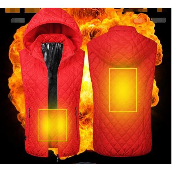 秋冬用 防寒 リンパ循環 血液循環 　レディース　ヒートベスト 電気ベスト 電熱ジャケット通勤 通学 釣り スキー アウトドア