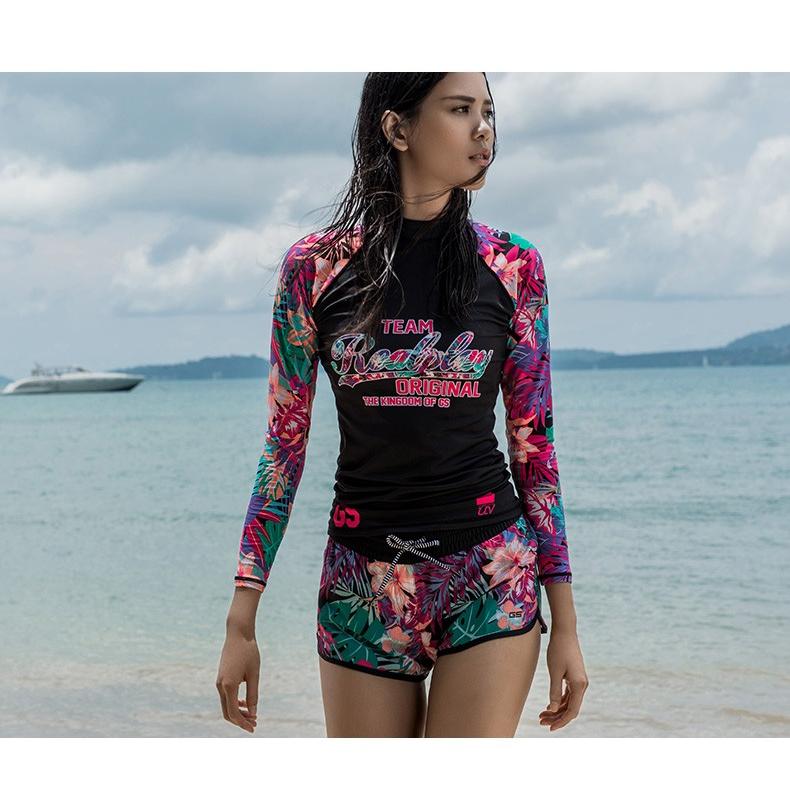 ウェットスーツ レディース ダイビング 水着 長袖 水着 スイムウェア２点セットシュノーケリング ファッション水遊び 速乾 夏 Uvカット 日焼け対策色選可 Aew2210 ルルランド 通販 Yahoo ショッピング