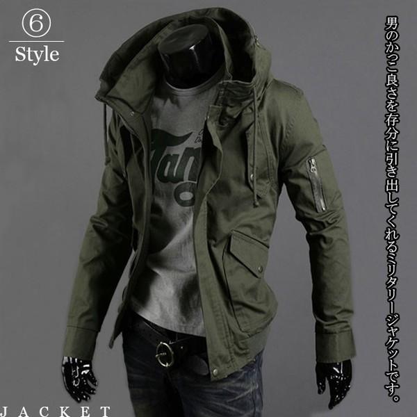 ミリタリージャケット メンズ 通勤 就学 薄手アウター ロング丈コート