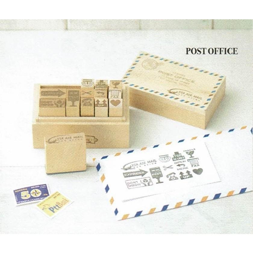 デイリースタンプ Post Office ポストオフィス スタンプセット 13種類 普段使い 木製 収納ボックス付き 02 Ruru Jam 通販 Yahoo ショッピング