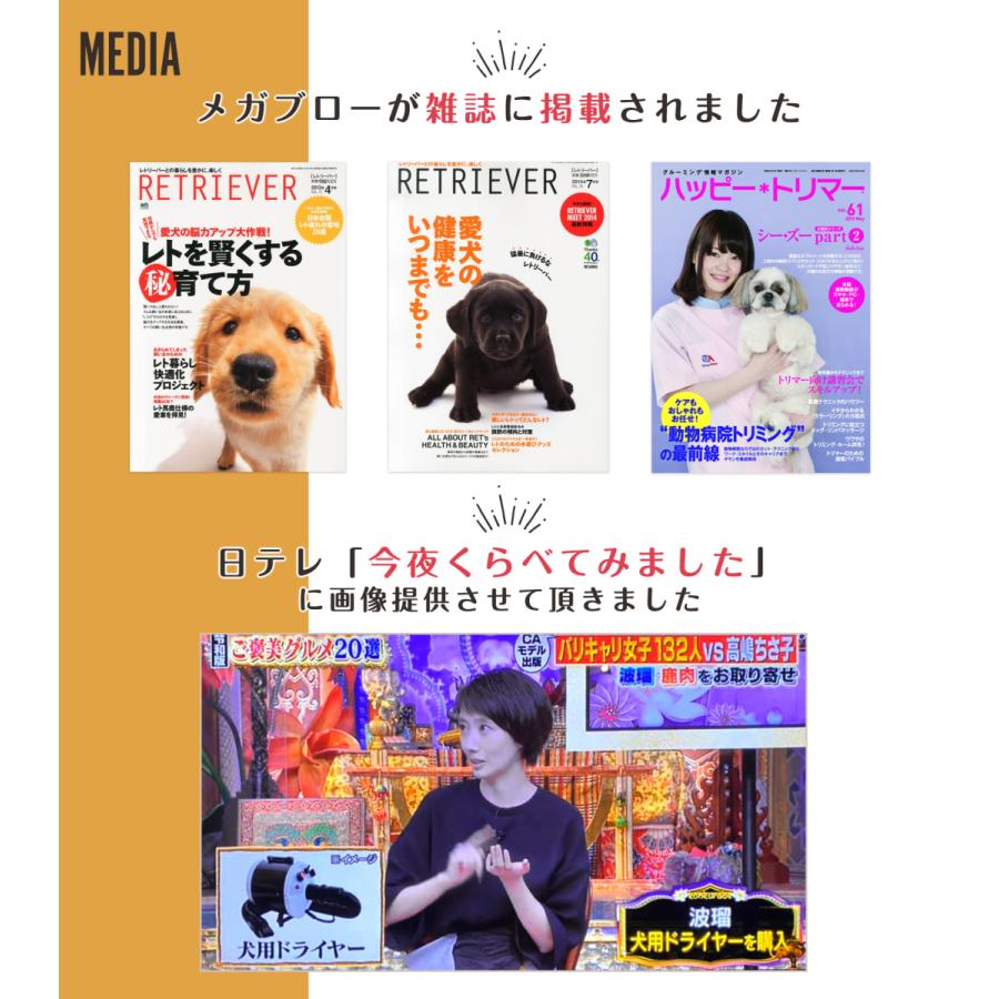 発売13年!10年ユーザー多数!プロ品質をご家庭でも!ペット 犬 ドライヤー「メガブロー」風量・温度無段階調節≪耐久&静音≫≪中、大型犬≫業務パワーで速乾！ |  | 07