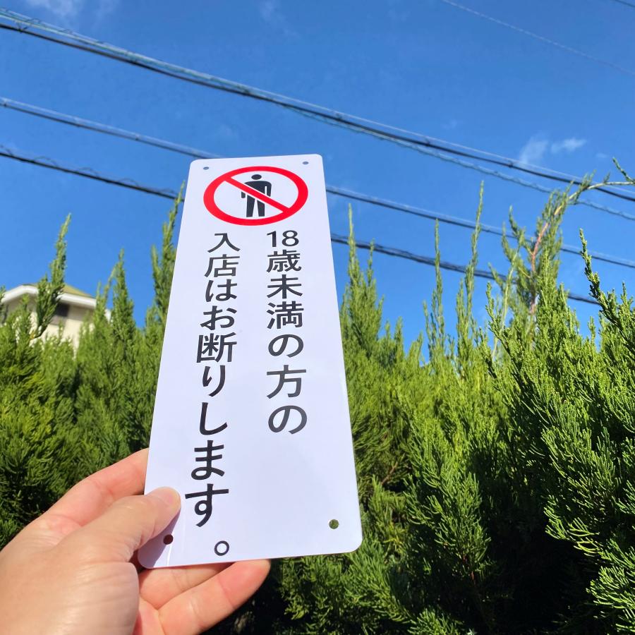 2枚入】送料無料 激安看板 『18歳未満の方の 入店はお断りします