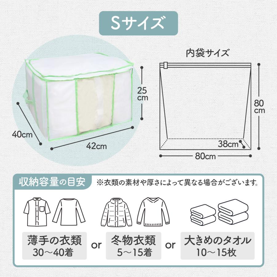 MRG JAPAN 圧縮袋 一体型 収納袋 収納ボックス 布団 衣類 衣替え 収納