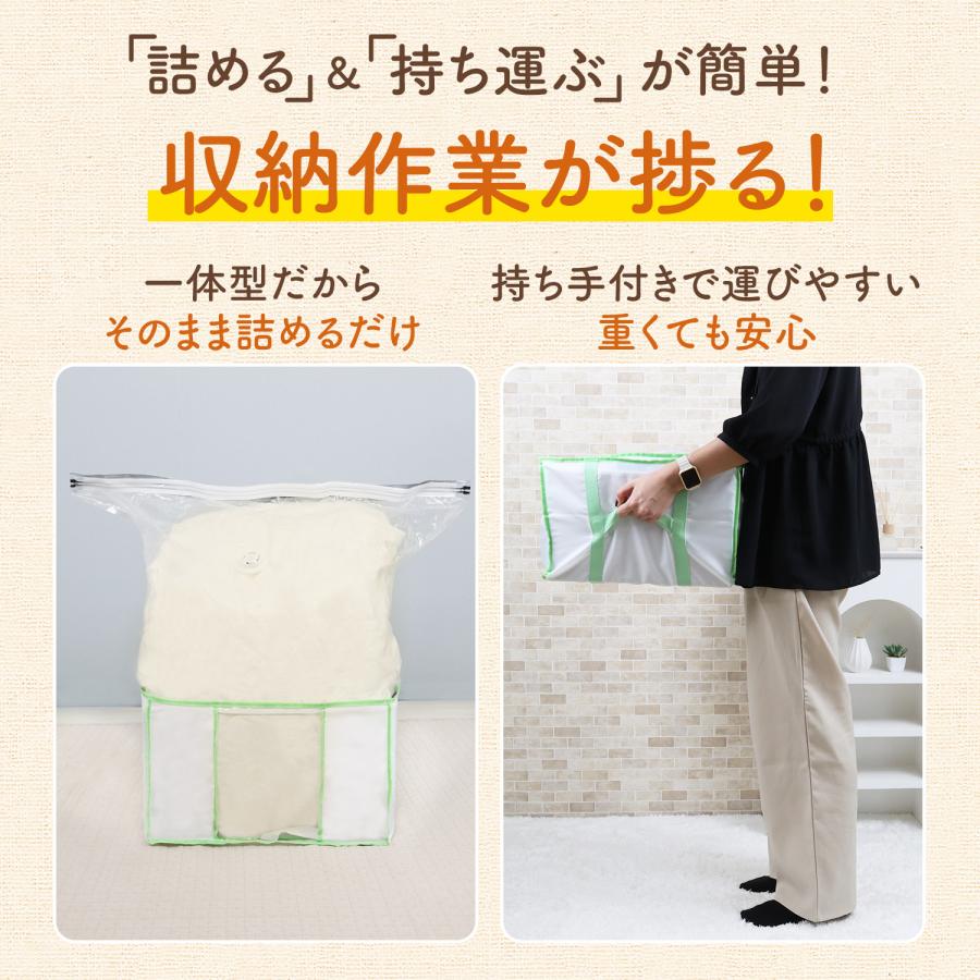 MRG JAPAN 圧縮袋 一体型 収納袋 収納ボックス 布団 衣類 衣替え 収納