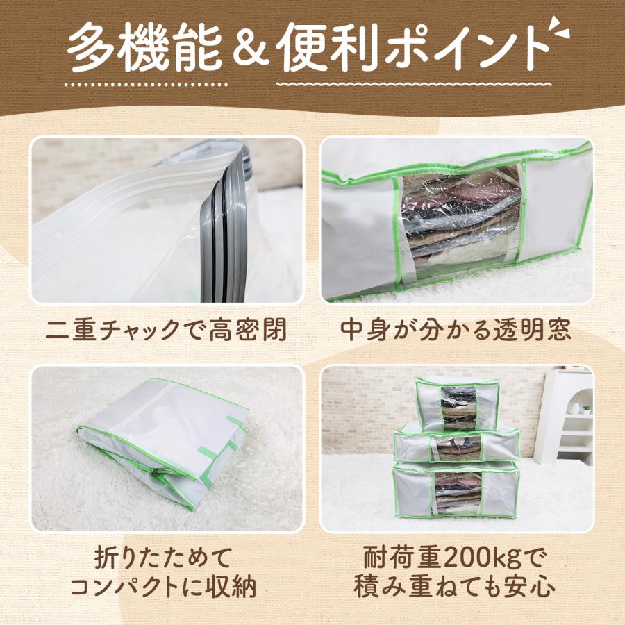 MRG JAPAN 圧縮袋 一体型 収納袋 収納ボックス 布団 衣類 衣替え 収納