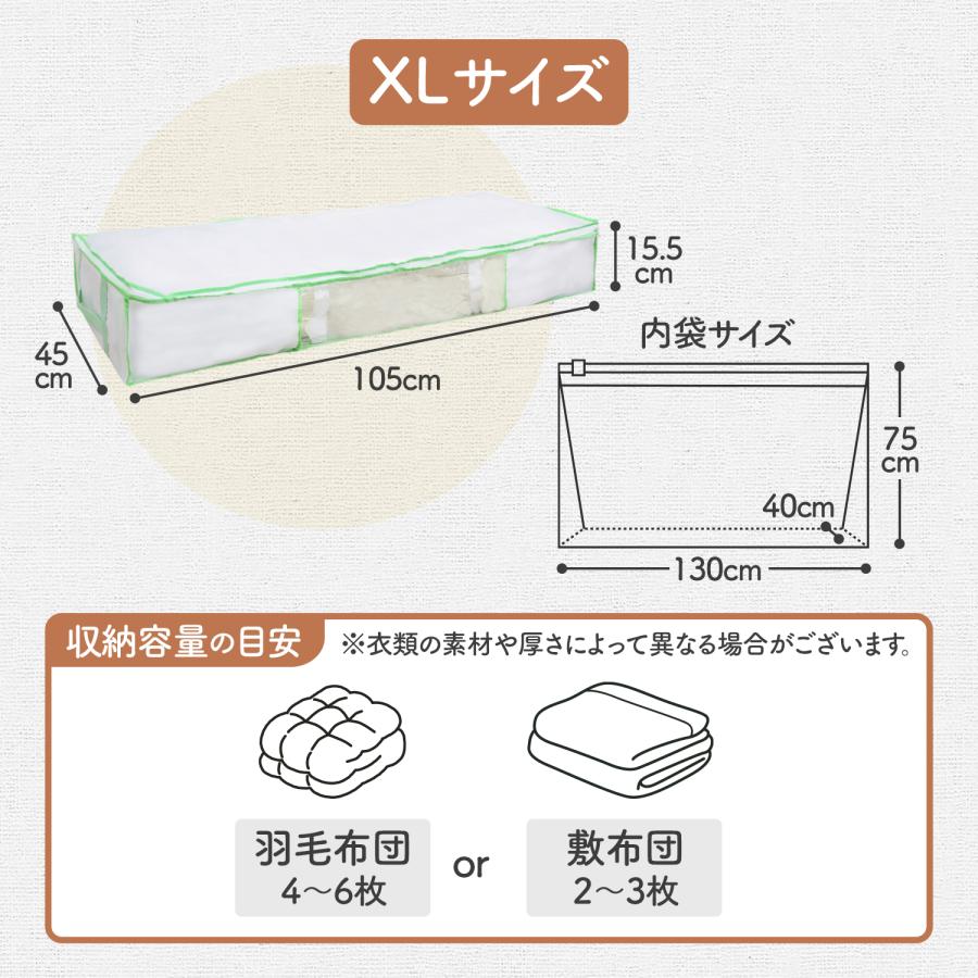 MRG JAPAN 圧縮袋 一体型 収納袋 収納ボックス 布団 衣類 衣替え 収納