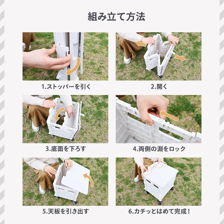 TOBAU（トバウ） キャリーカート 折りたたみ 4輪 軽量 保冷バッグ付き