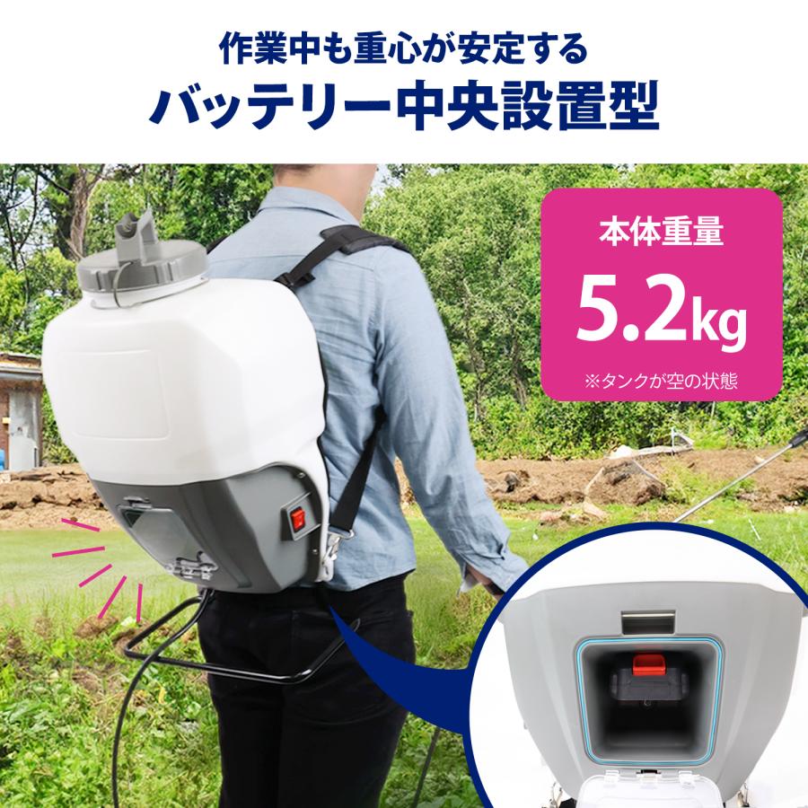 MRG JAPAN 噴霧器 電動 15L 充電式 マキタ互換 バッテリー 業務用